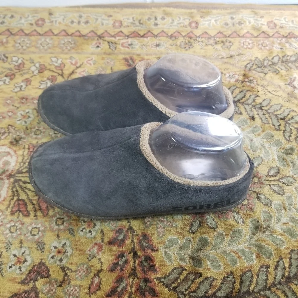 Sorel Lanner Ridge II fleece suede mule slipper womens 7 kids 5